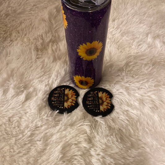 Sunflower “in a world of roses”