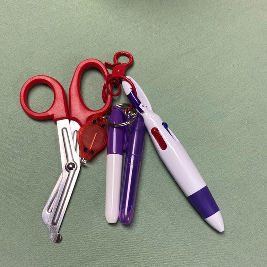 Red and purple nurse essentials